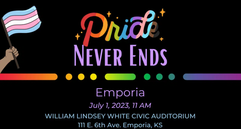 Pride rally outside Emporia's White Auditorium on Saturday comes as legal battle heats up over implementation of SB 180