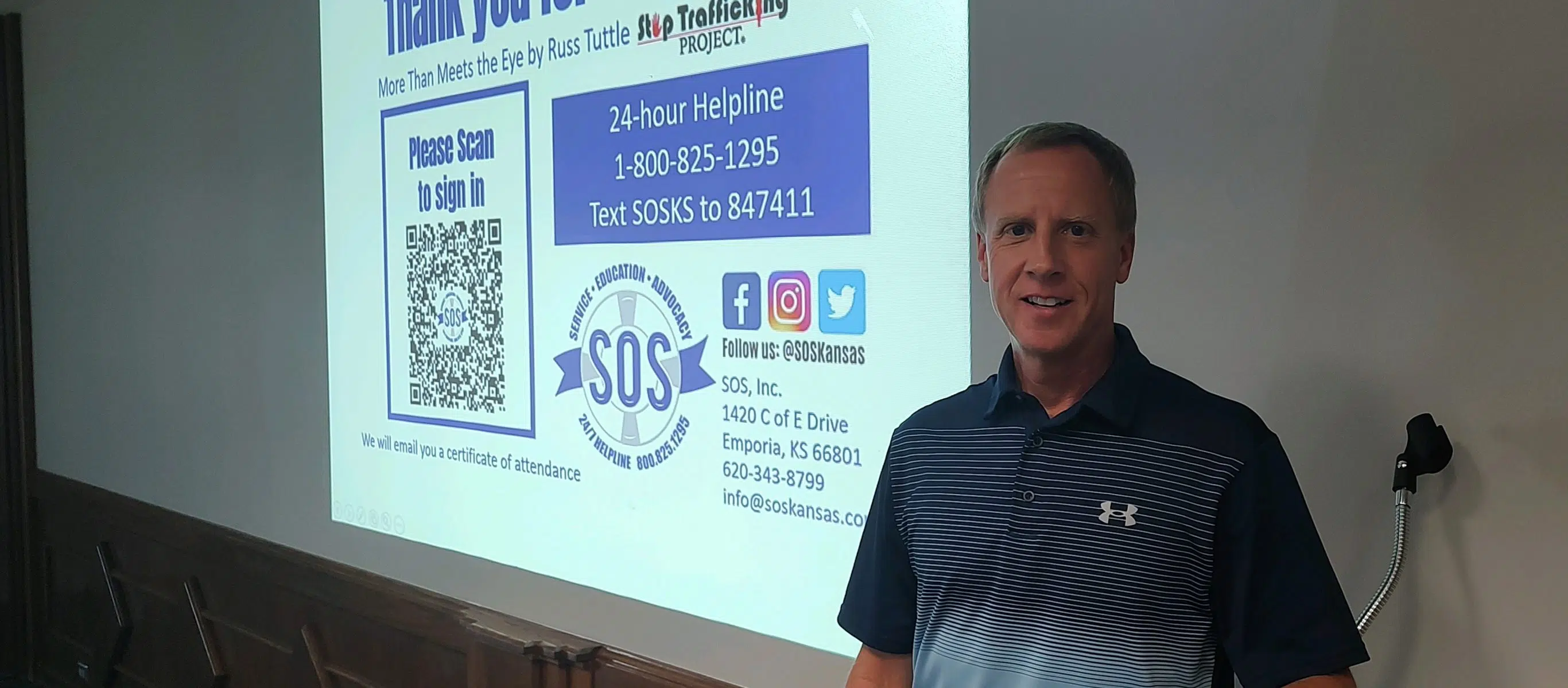 SOS and Stop Trafficking Project team up to shed light on the realities of human trafficking through two day traveling presentation series