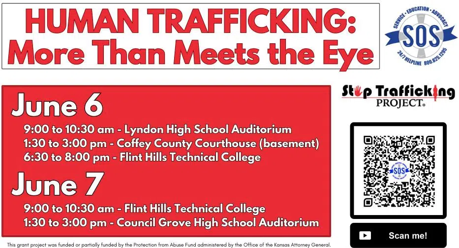 SOS presenting two day presentation on Human Trafficking beginning Tuesday