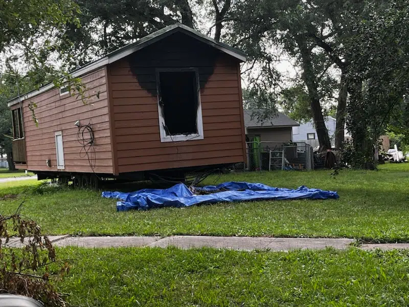 East Emporia trailer home heavily damaged by fire