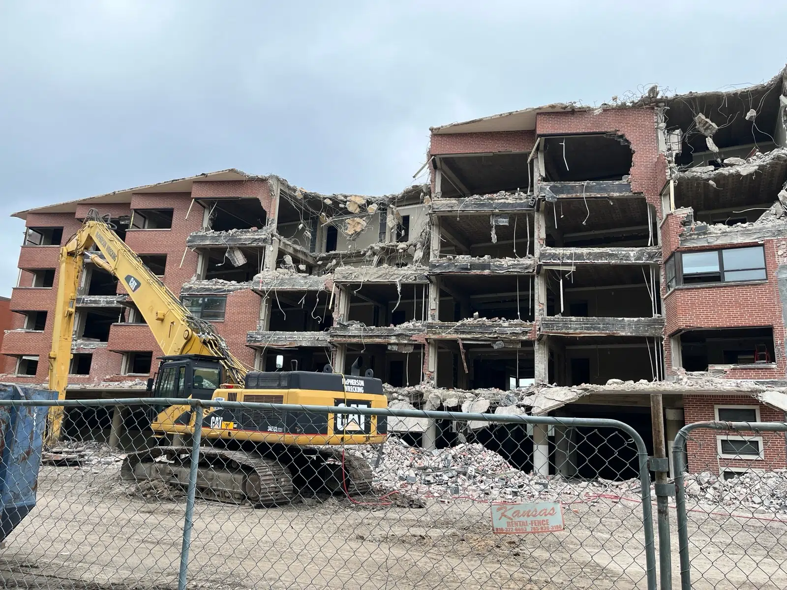 Demolition of Emporia State's Central Morse Hall previews construction of new Nursing and Student Wellness complex