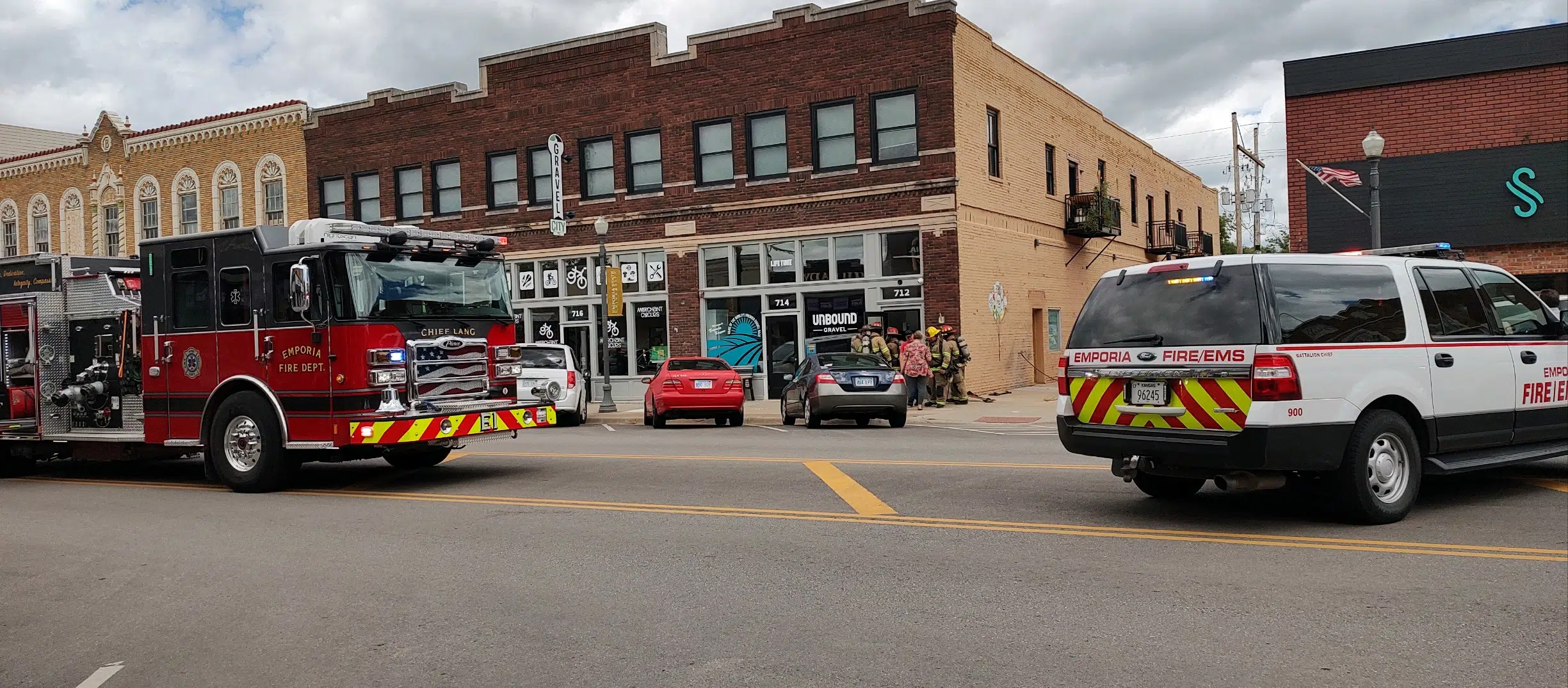 Reported structure fire in downtown Emporia turns out to be carbon monoxide situation according to Emporia Fire