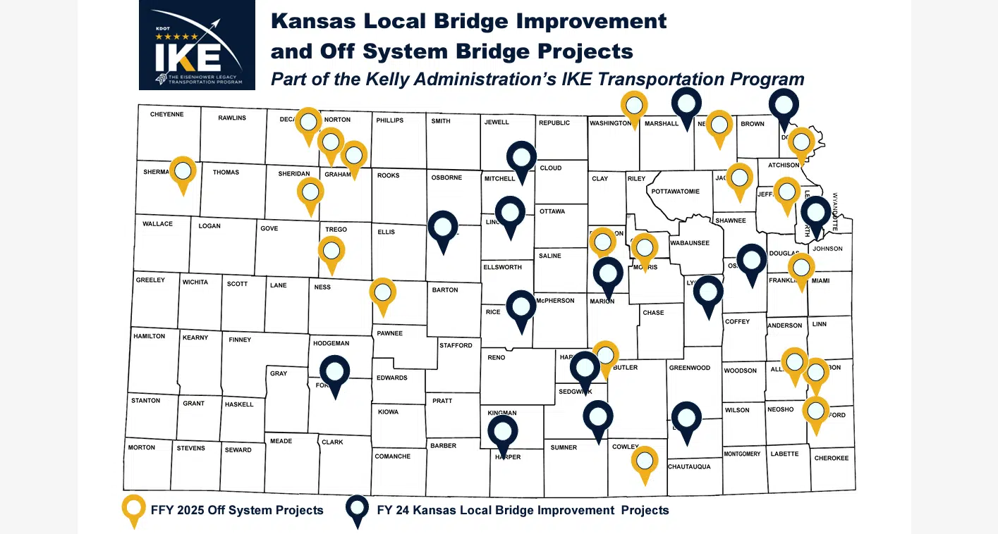 Bridge projects in Lyon, Morris and Osage counties receive state funding