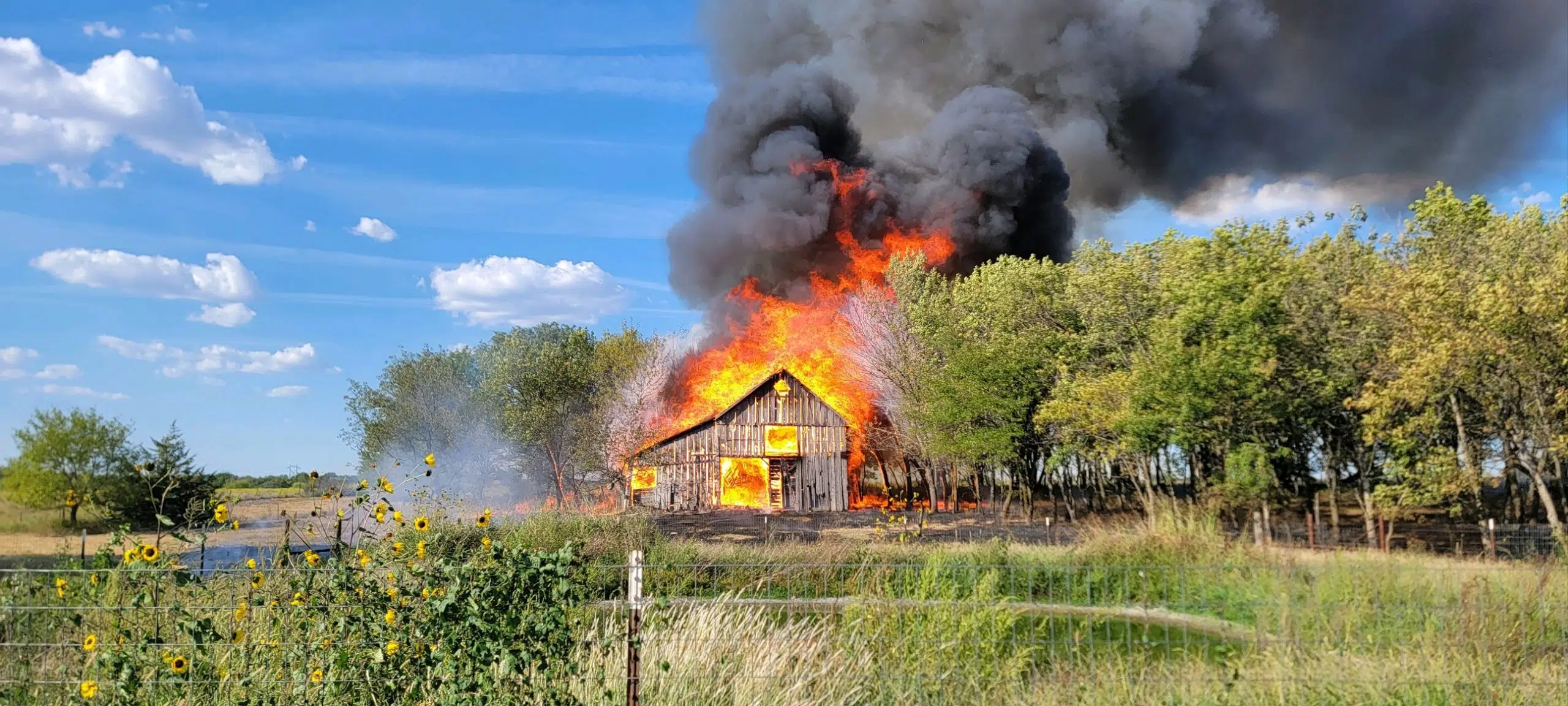 Investigation continues into destructive barn fire west of Emporia