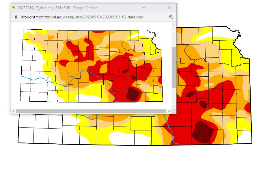 Last week's rainfall leads to some improvements in this week's US Drought Monitor map