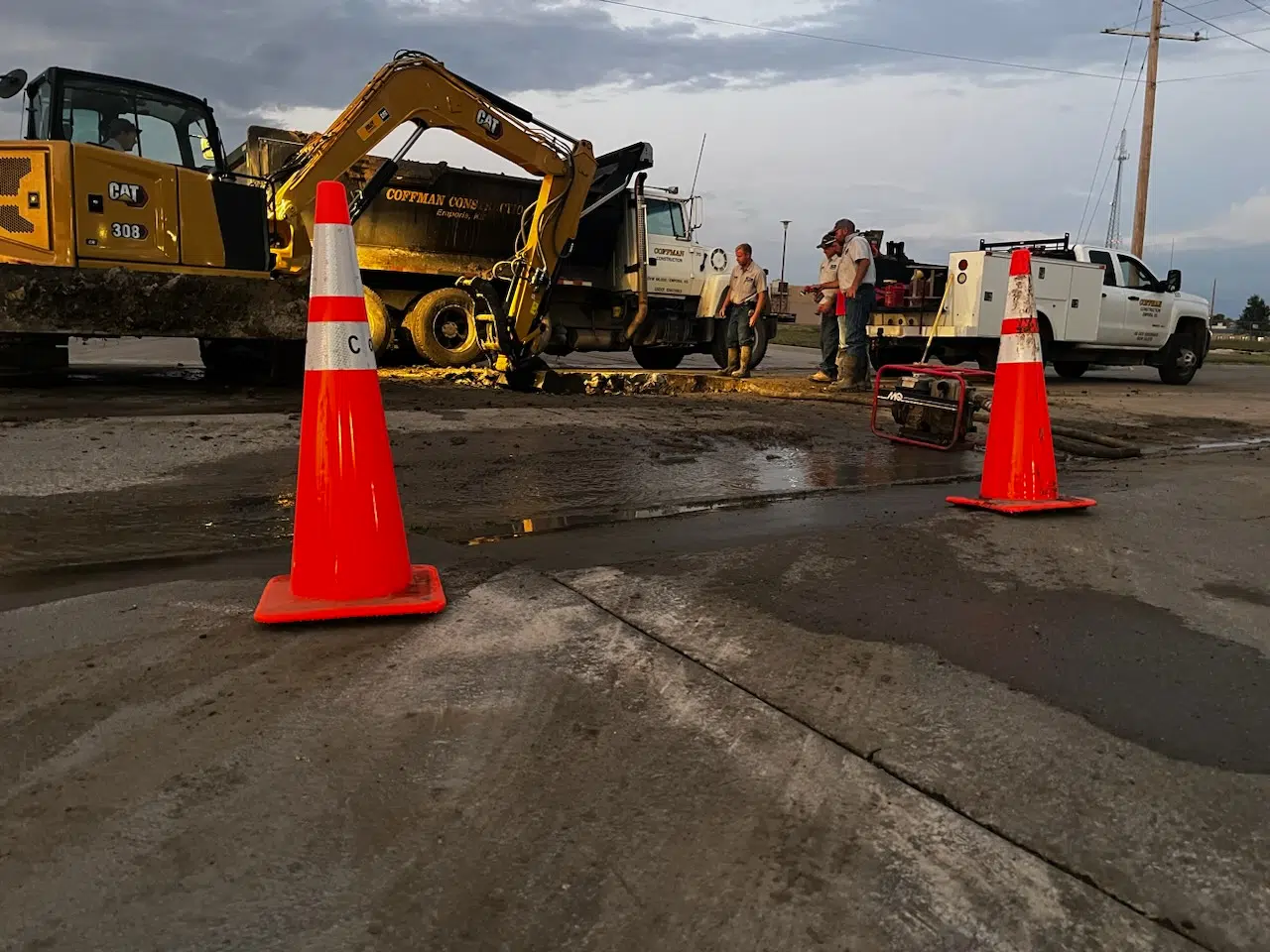 Water main repairs underway on two Emporia streets