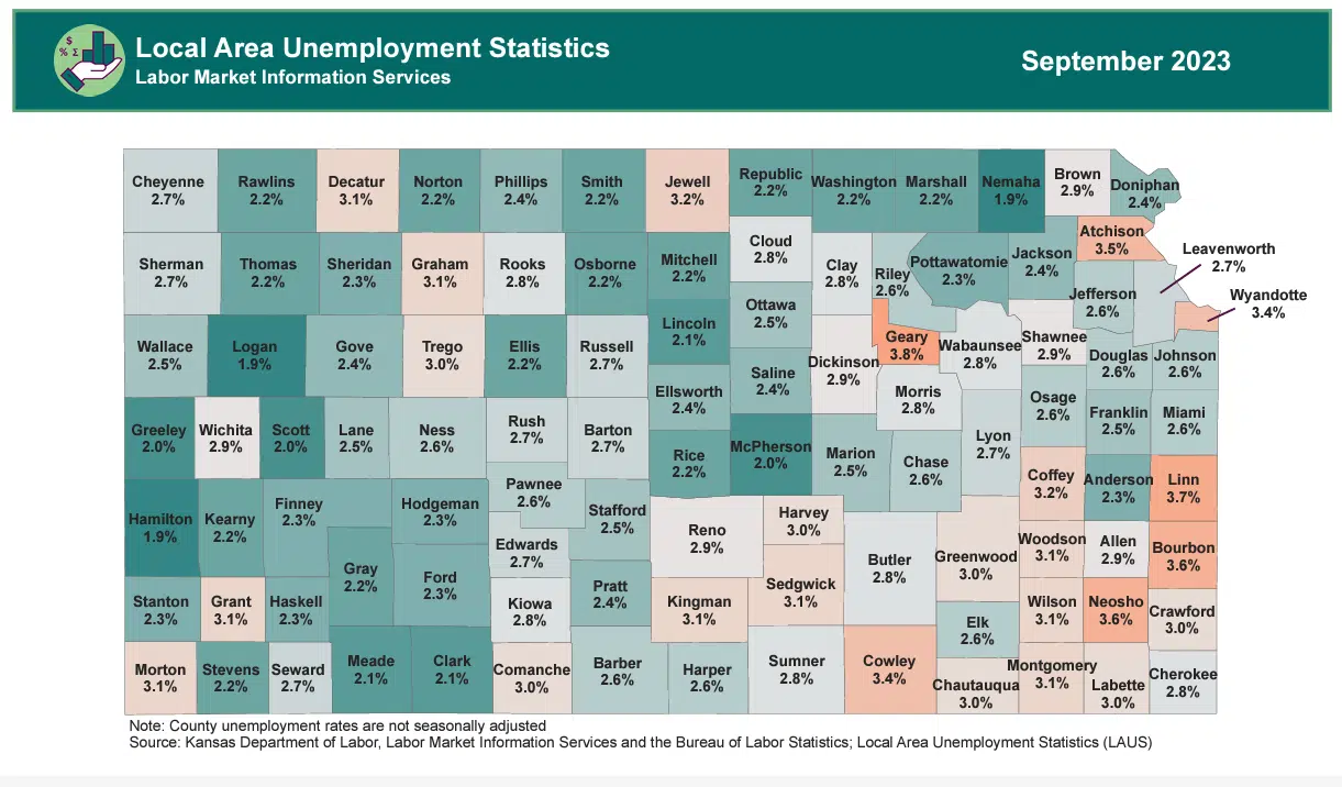 Jobless rates steady at state level, lower areawide