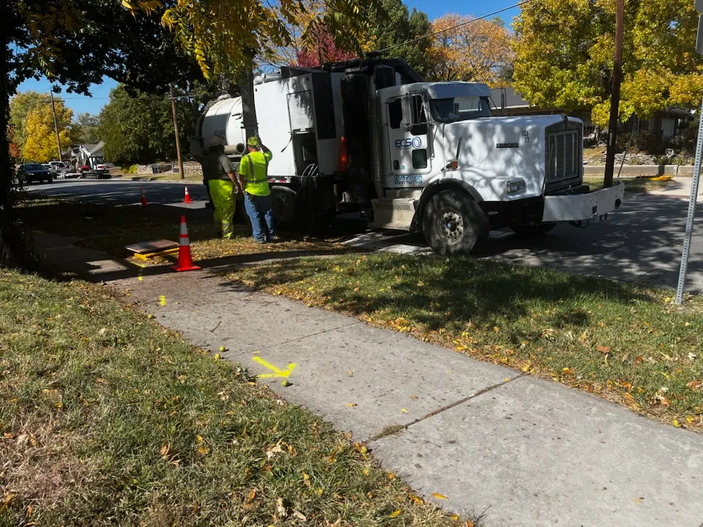 Hydro-excavating work underway at two Emporia locations