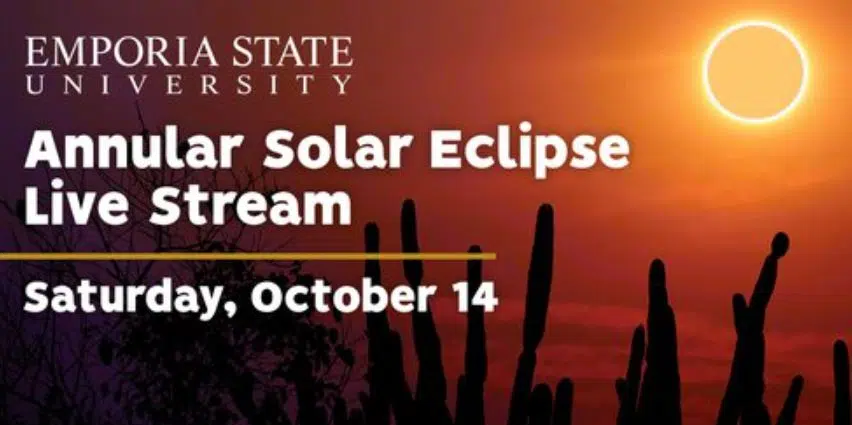 ESU to livestream annular eclipse Saturday