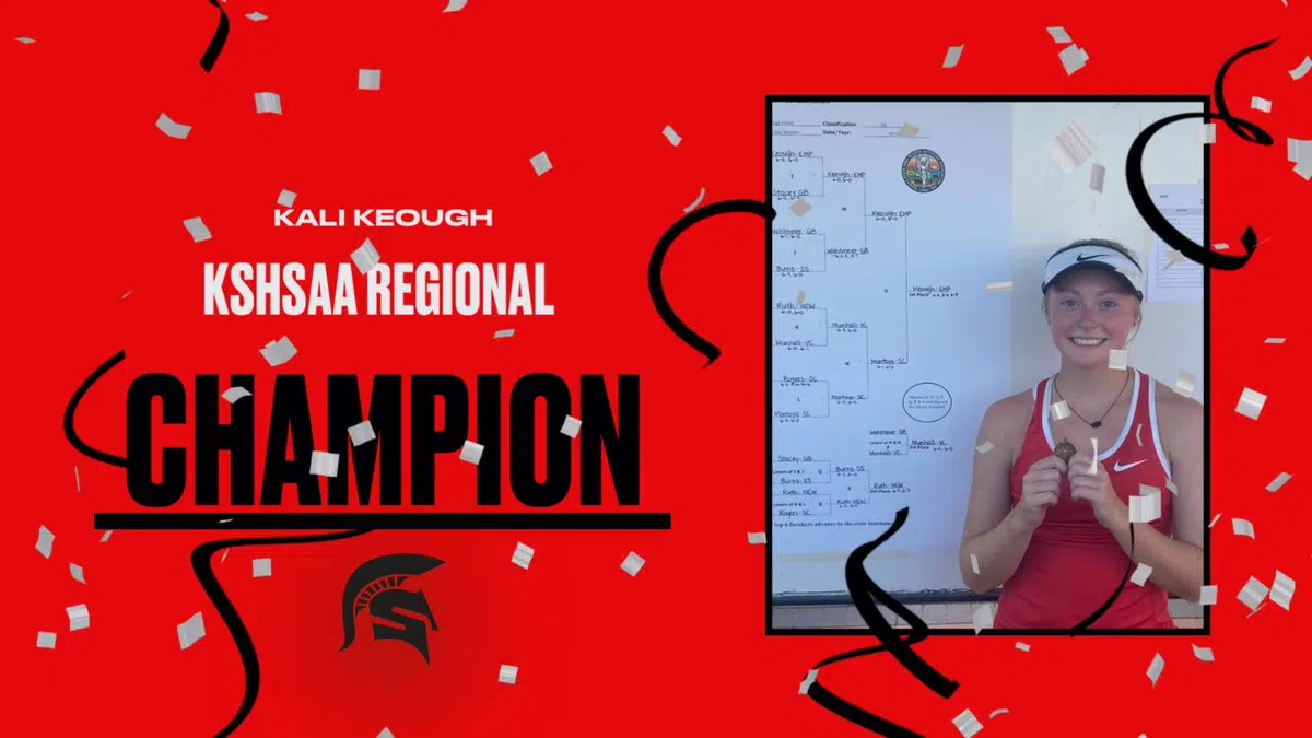 Emporia High's Kali Keough wins singles regional championship, qualifies for state