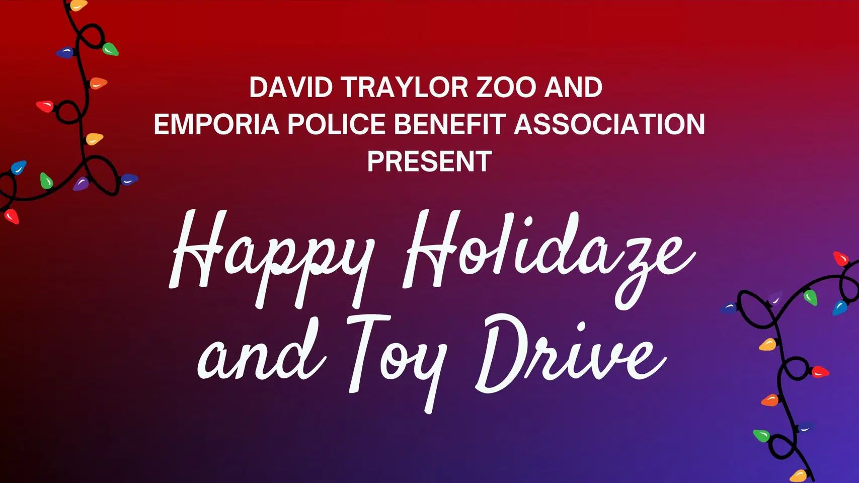 David Traylor Zoo, Emporia Police Benefit Association to partner on Happy Holidaze and Toy Drive