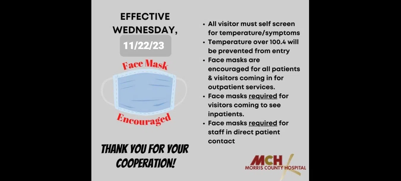 COVID-19: Morris County Hospital makes masking mandatory for visitors seeing inpatients, optional for outpatient visitors and patients