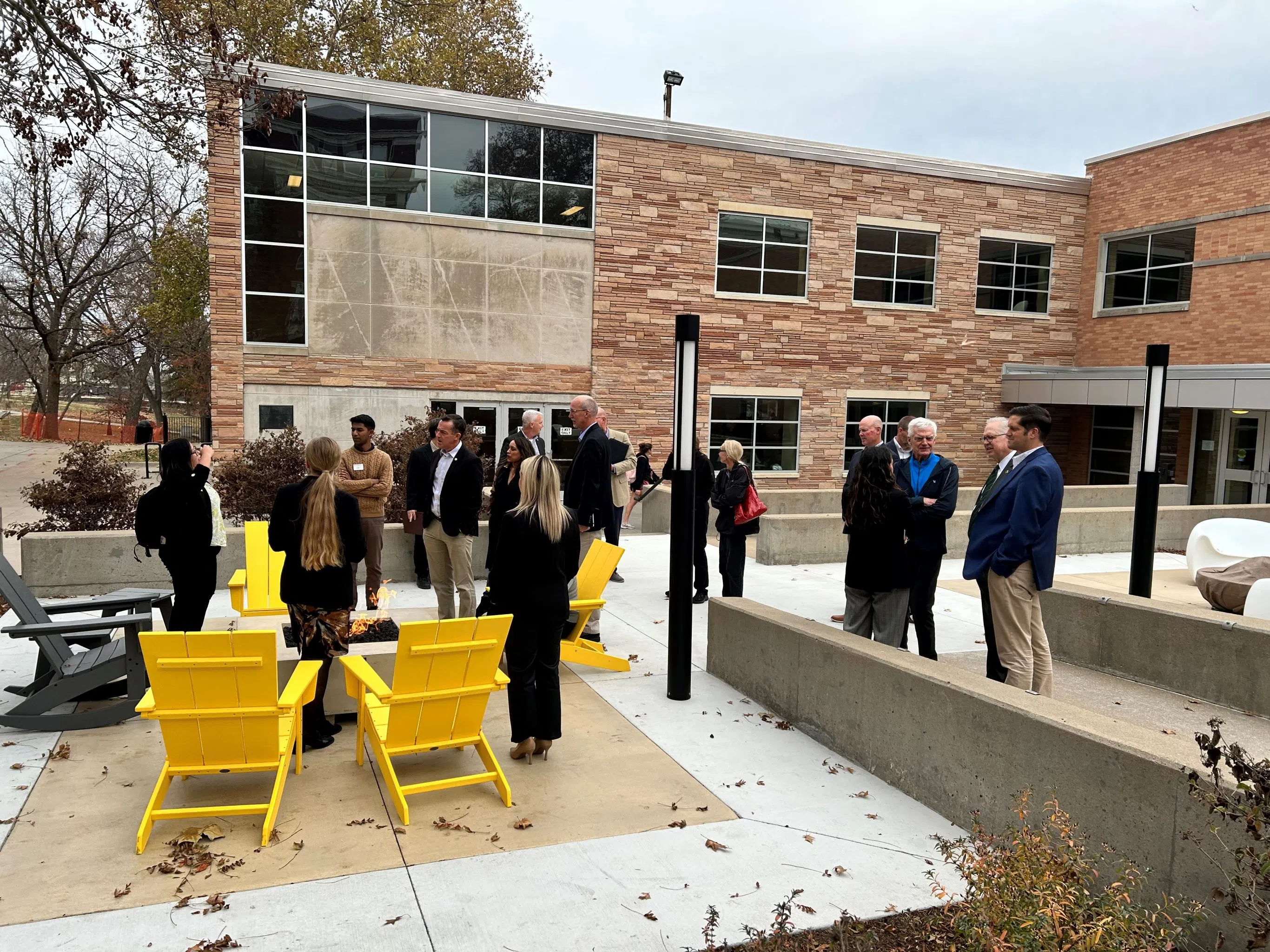 Campus tour and meetings with university leadership conclude KBOR visit to Emporia State University