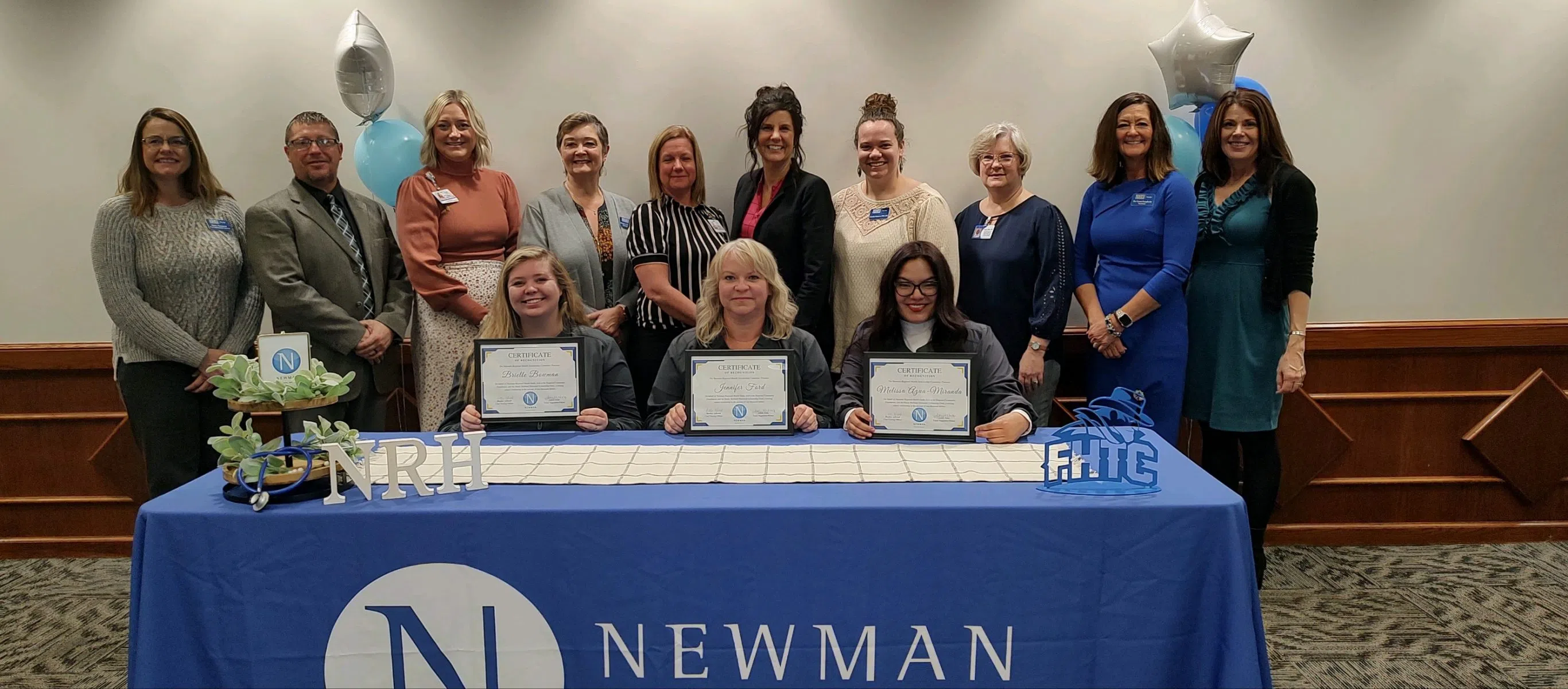 Three FHTC nursing students recognized as recipients of Newman Regional Health Hardy Hubbard Memorial Scholarship