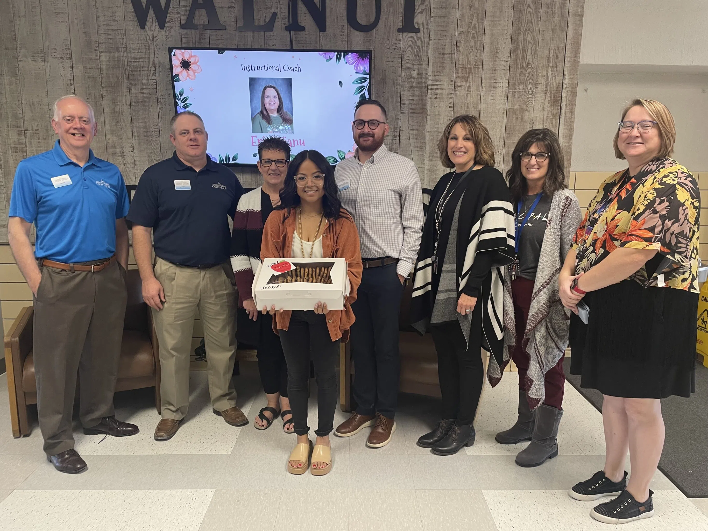 Annual cookie delivery thanks USD 253 staffers for their work with students