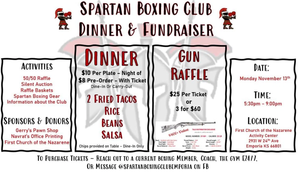 Emporia's Spartan Boxing Club inviting community to dinner with first major fundraiser November 13