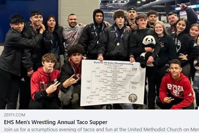 Emporia High Boys Wrestling hosting annual Taco Supper Tuesday night