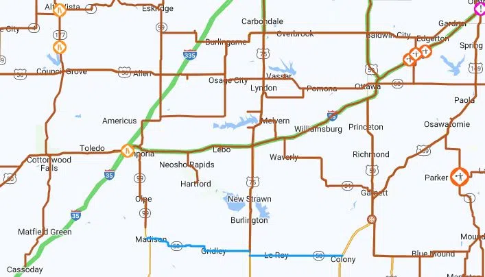 WEATHER UPDATE: Seasonal driving conditions persist for major highways across KVOE listening area following consistent precipitation Tuesday into early Wednesday morning