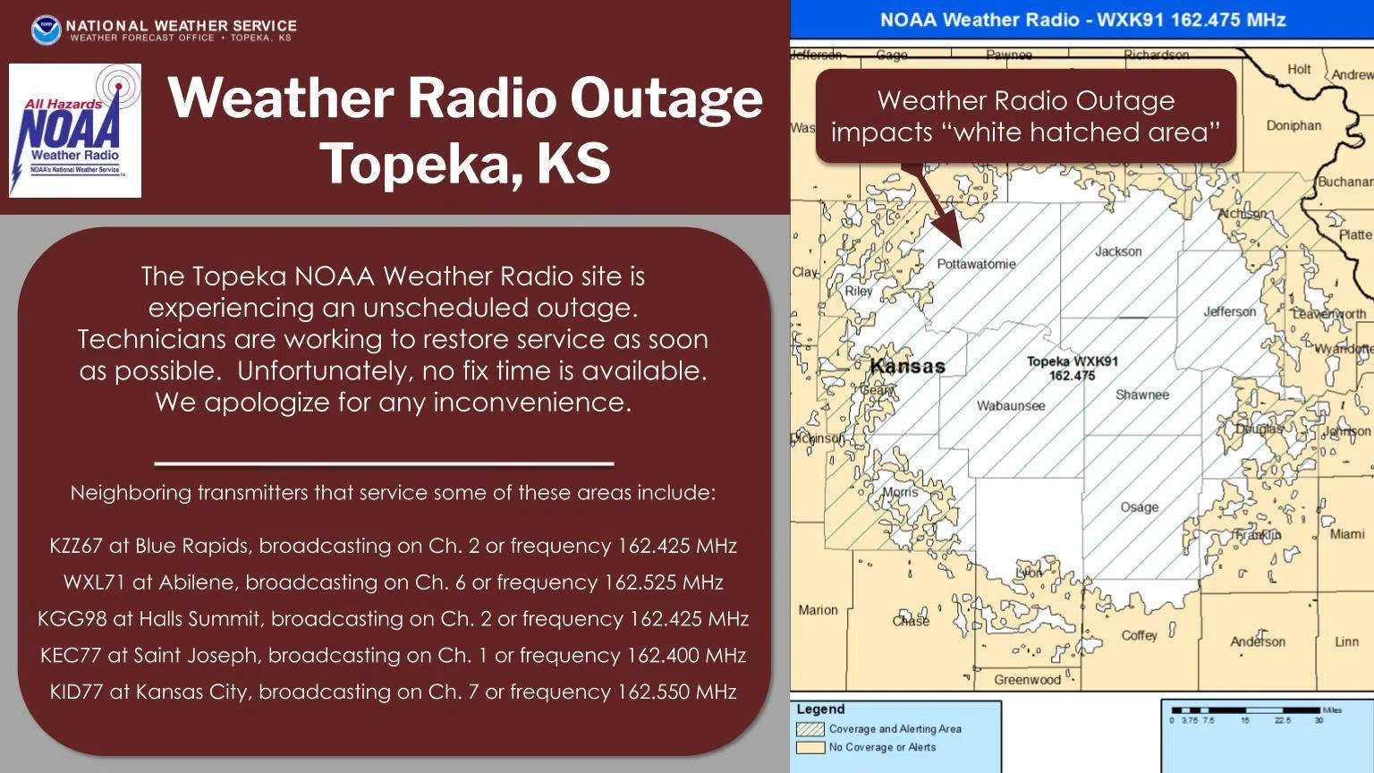 WEATHER: NWS Halls Summit transmitter offline again