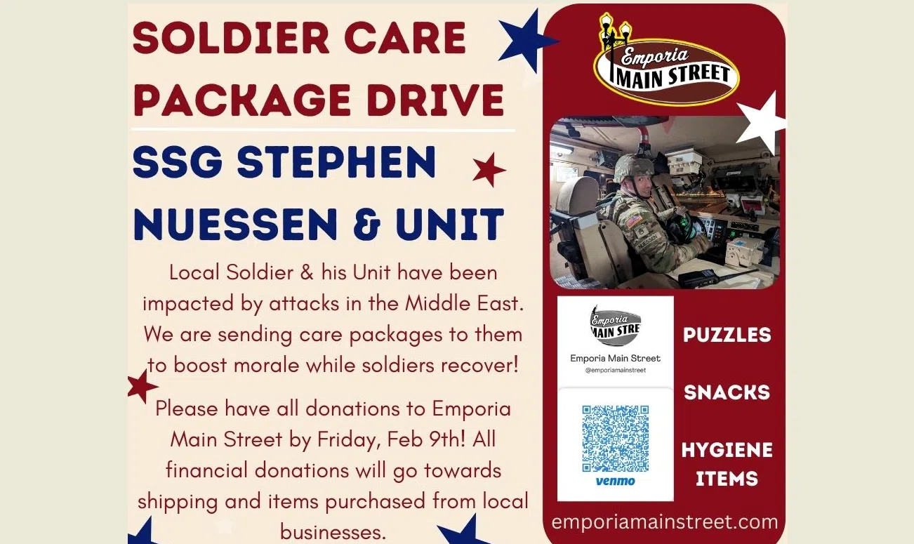 Monetary donations noted as biggest need with special soldier care package drive deadline coming Friday