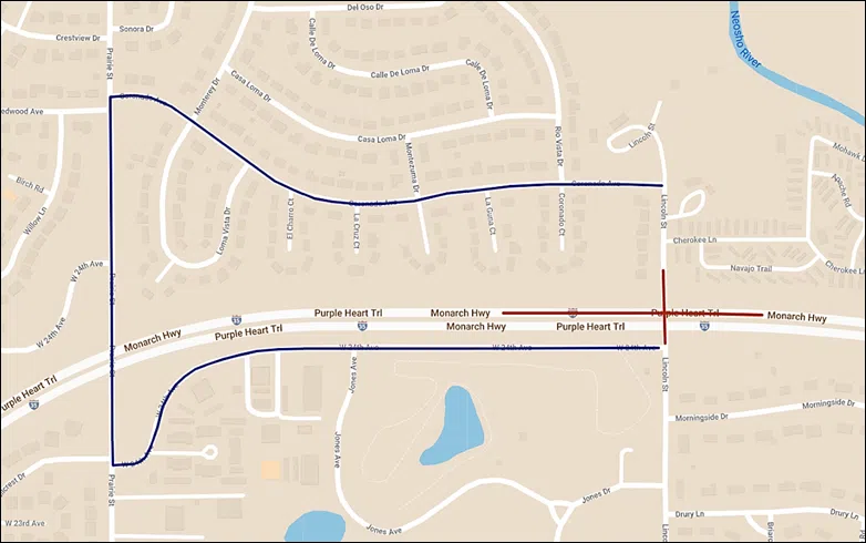 Official detour listed for I-35 bridge over Lincoln Street; construction start listed for Feb. 28