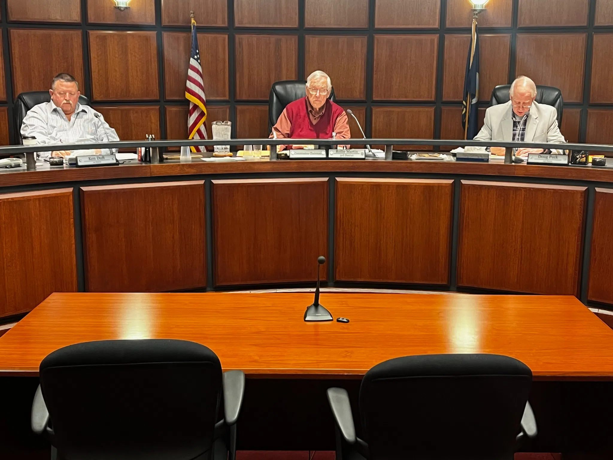Unbound organizers present race schedule and proposed road closure during Lyon County Commission weekly action meeting Thursday