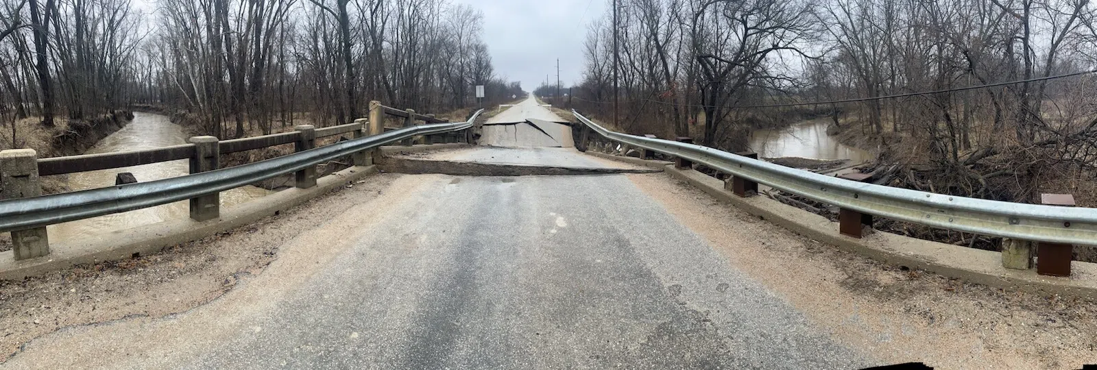 WEATHER: Already targeted for replacement, Road 170 bridge near Neosho Rapids closed until further notice after weekend failure