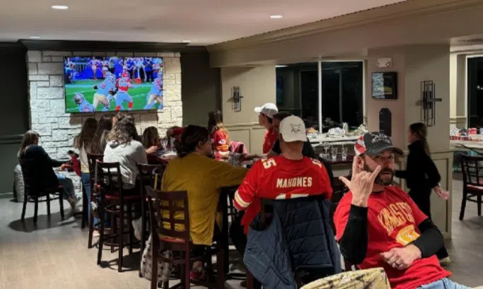 Champions watching champions; Local residents take in Kansas City Super Bowl win at Champion's Landing Sunday night