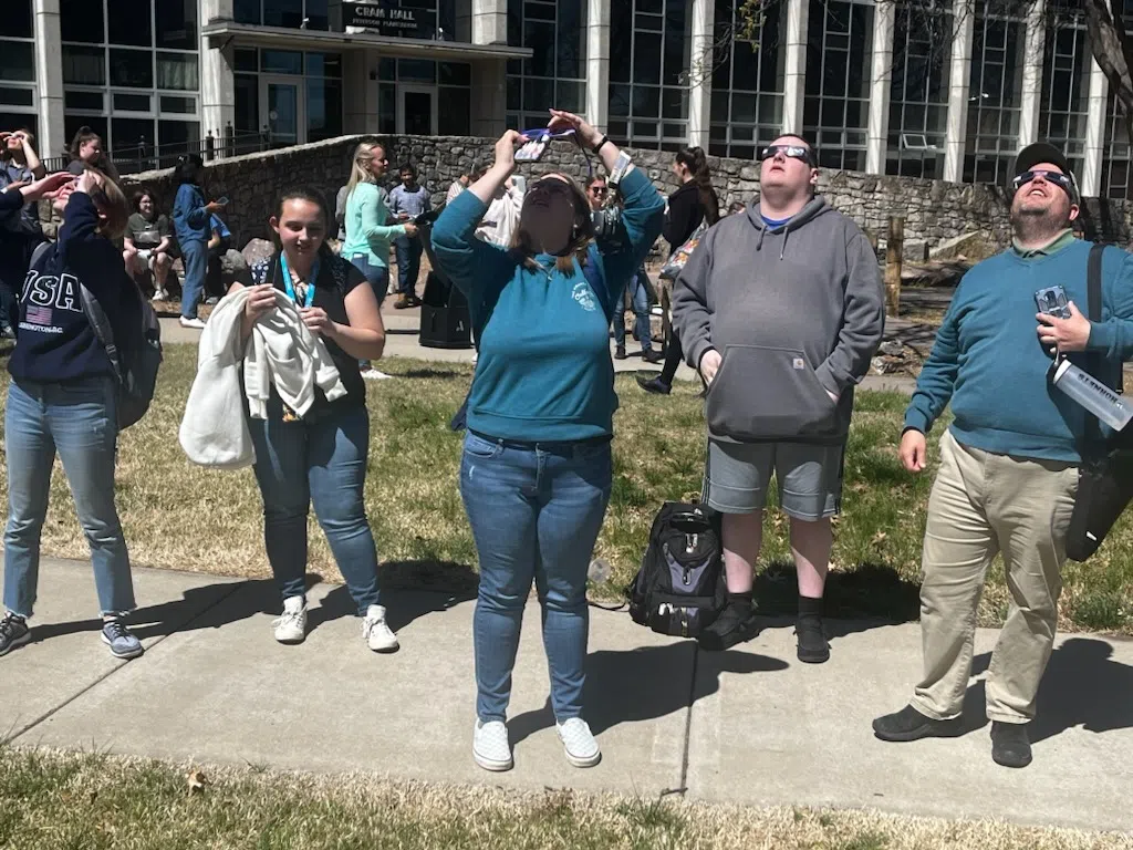 Solar eclipse fosters wonder across area, including informal gathering at Emporia State University