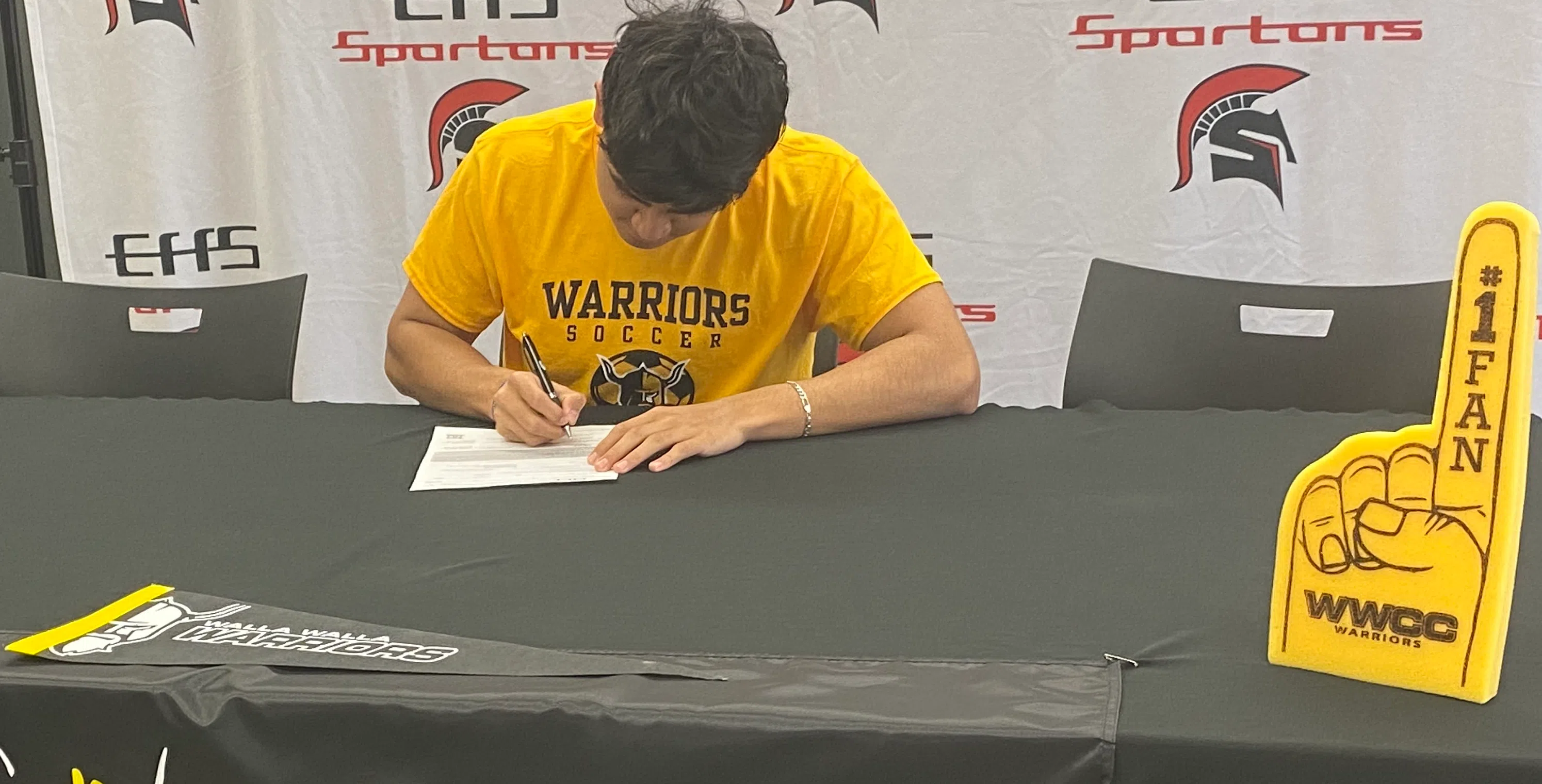 Emporia High's Maciel signs with Walla Walla Community College for soccer