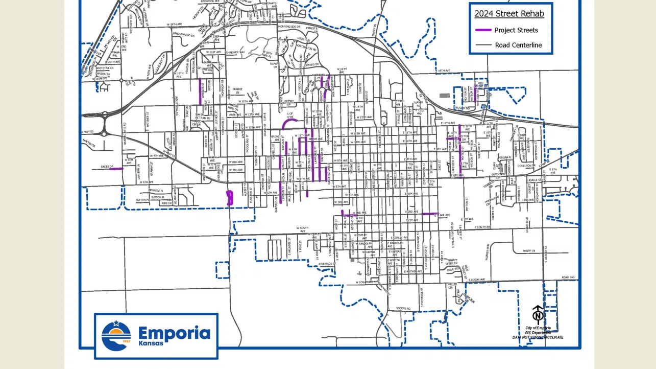 Over 20 work zones announced as part of Emporia's 2024 Street Rehab project