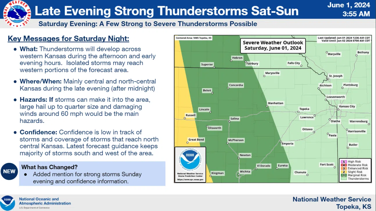 WEATHER: Marginal severe risk now in place through Monday