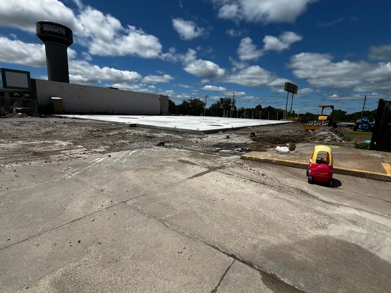 Foundation poured for Dollar Tree in east Emporia