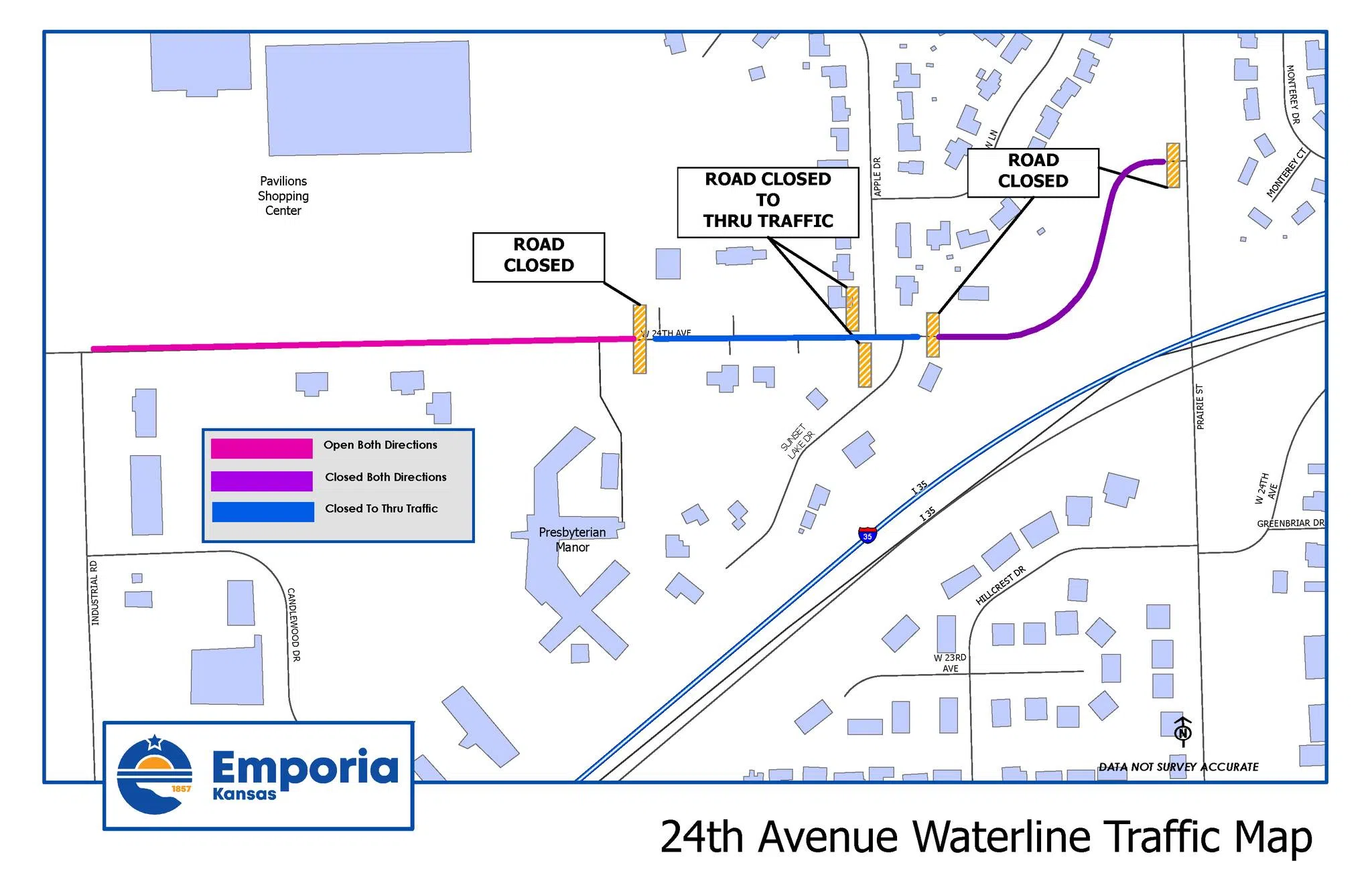 Work progressing eastward for 24th and Prairie waterline project