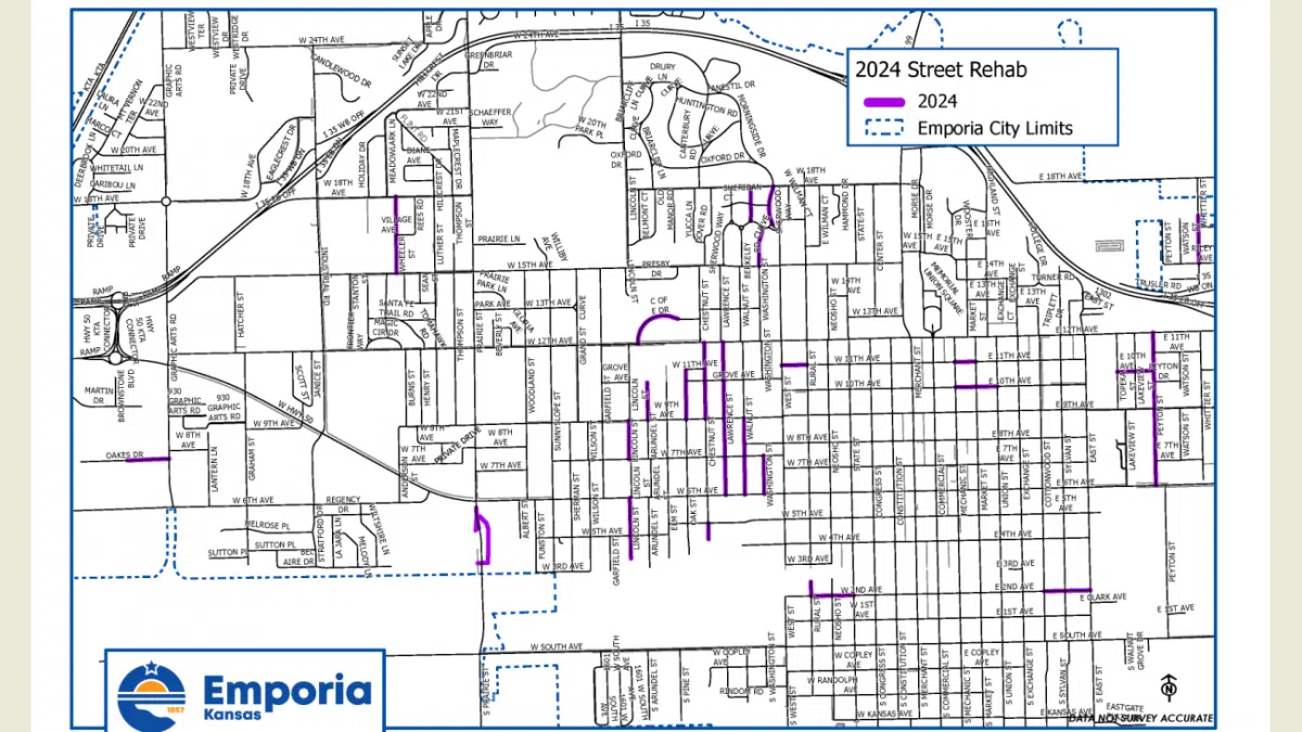 Milling and overlay work will soon begin in many redevelopment areas of Emporia Street