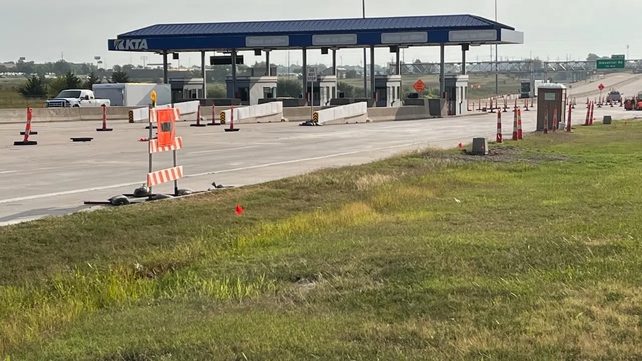 Demolition work at Emporia's Kansas Turnpike tollgate roughly 33 percent done