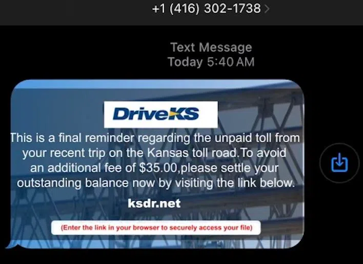 Turnpike Authority still dealing with smishing scam