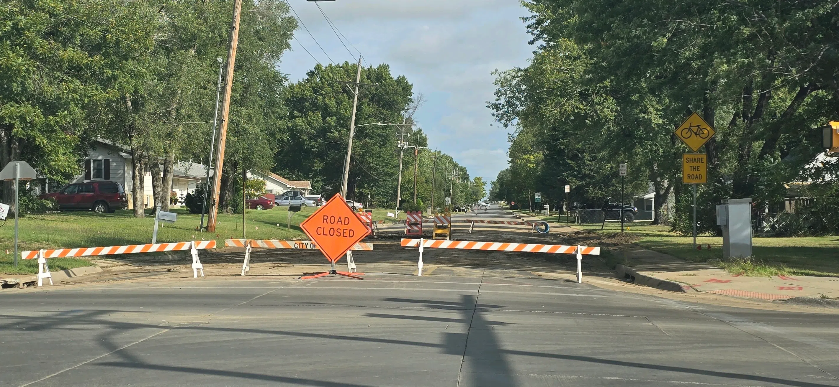 Line repairs complete, road repairs expected to last into next week following 20-inch water line break in Emporia Monday