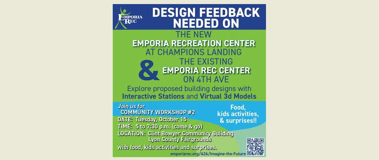 Community engagement session Tuesday for Emporia's new public recreation center