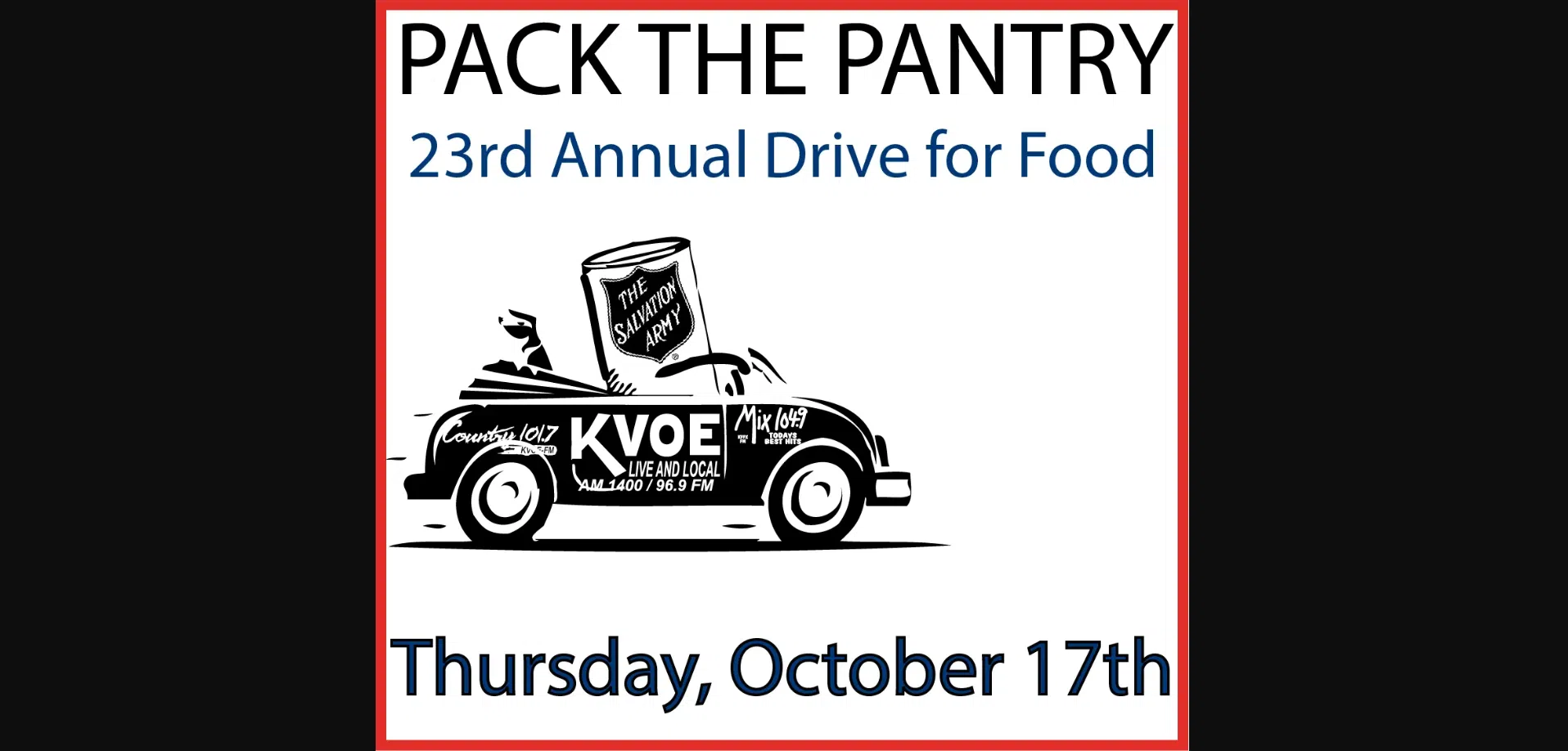 KVOE Drive for Food fast approaching