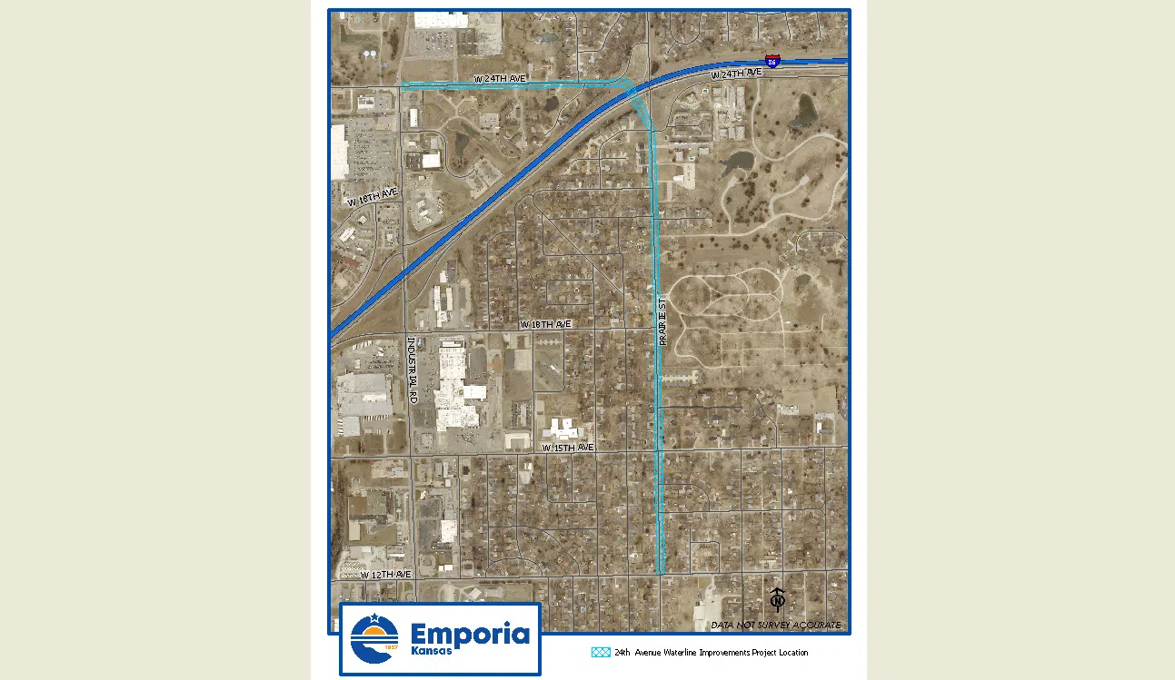 Latest traffic adjustments announced for 24th and Prairie waterline project