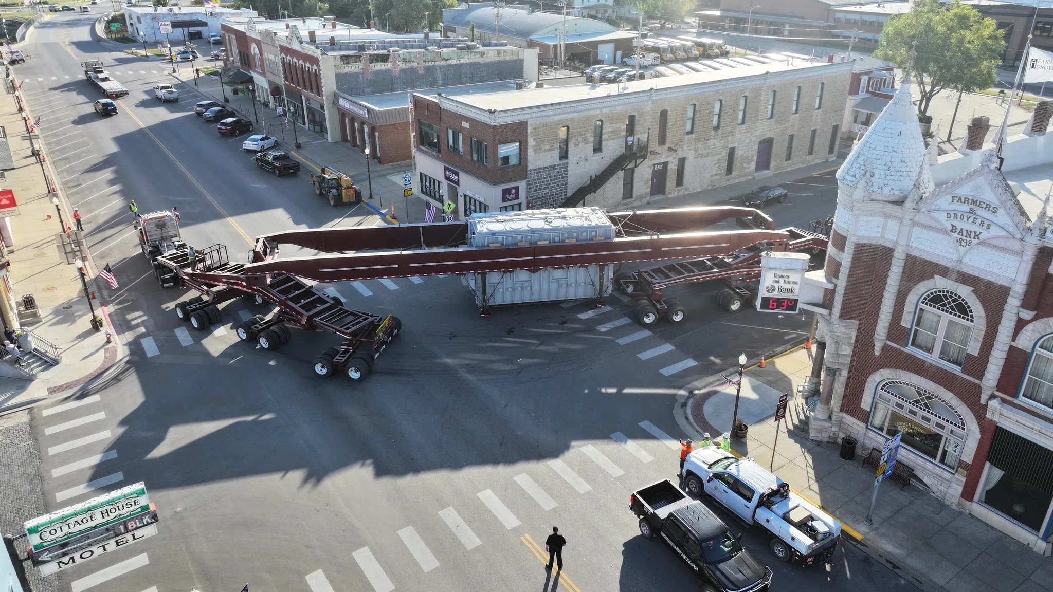 Installation work continues after successful move of massive Evergy transformer to Morris County substation