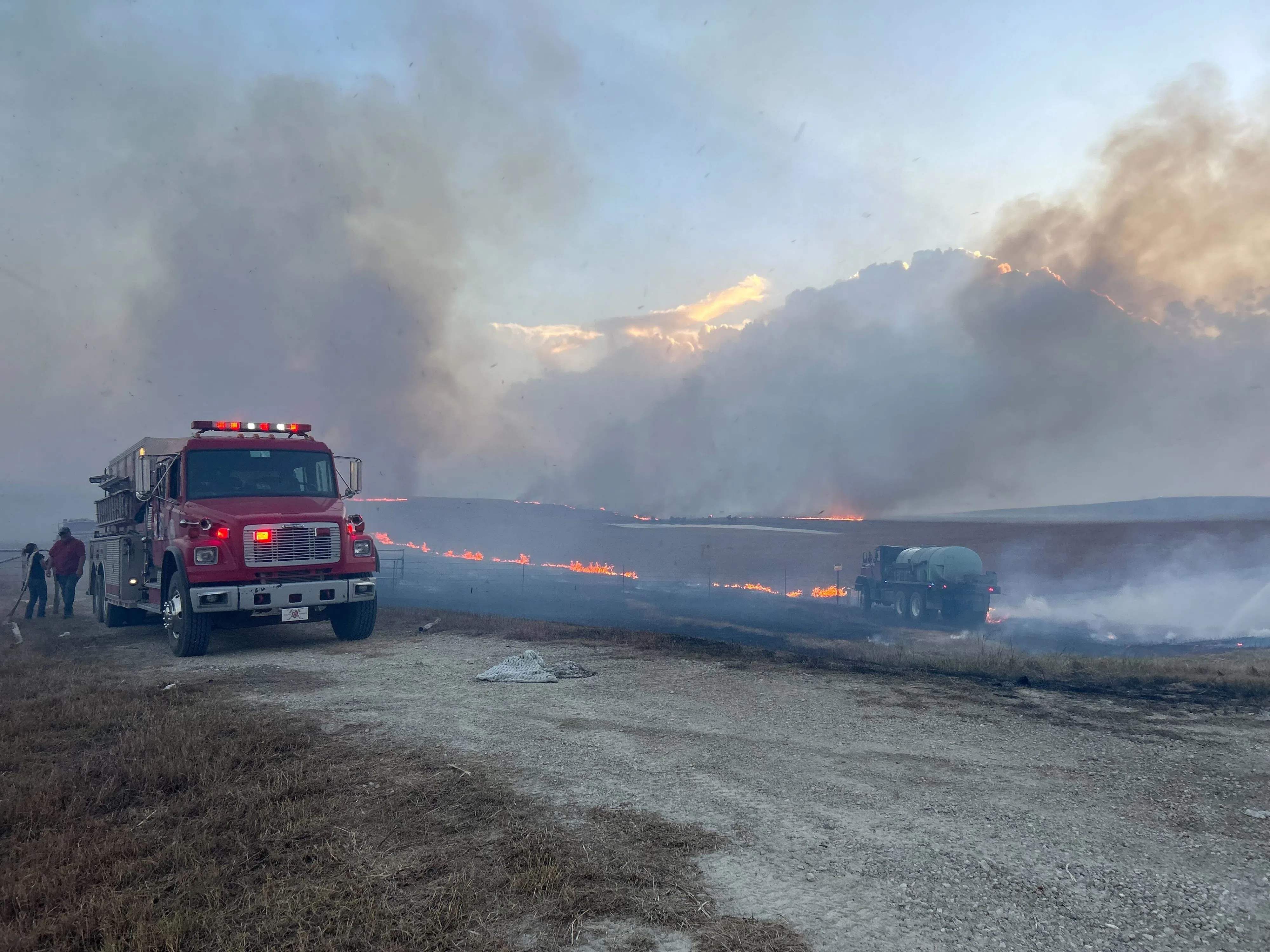 Firefighters, rain help douse grass fire near Cedar Point