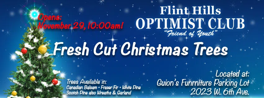 Flint Hills Optimist tree lot fundraiser opens Friday