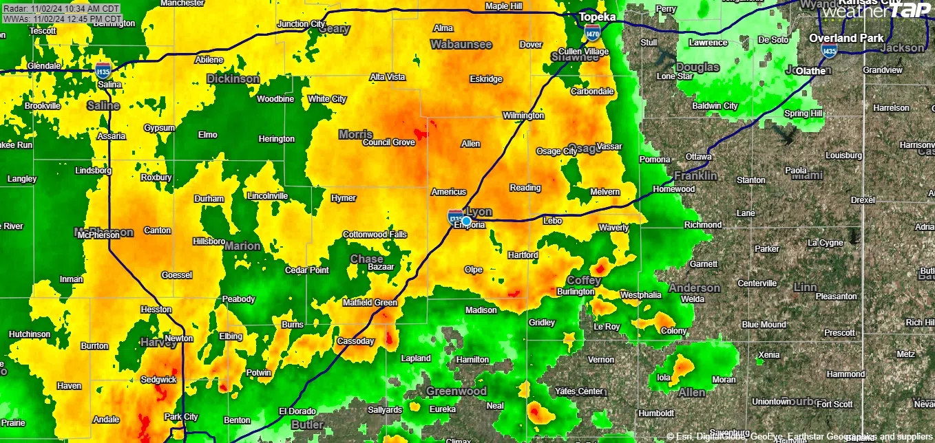WEATHER Handful of Lyon County roads south of Emporia now closed due