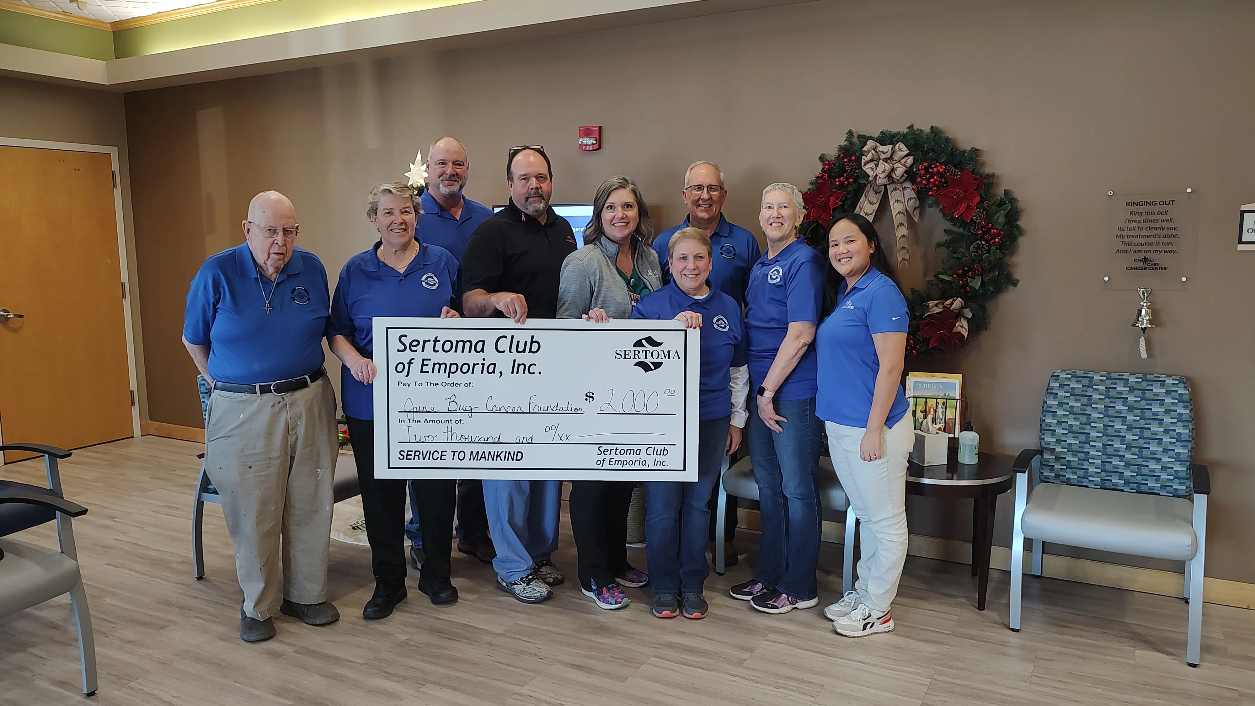 Sertoma Club grants June Bug Foundation $2,000