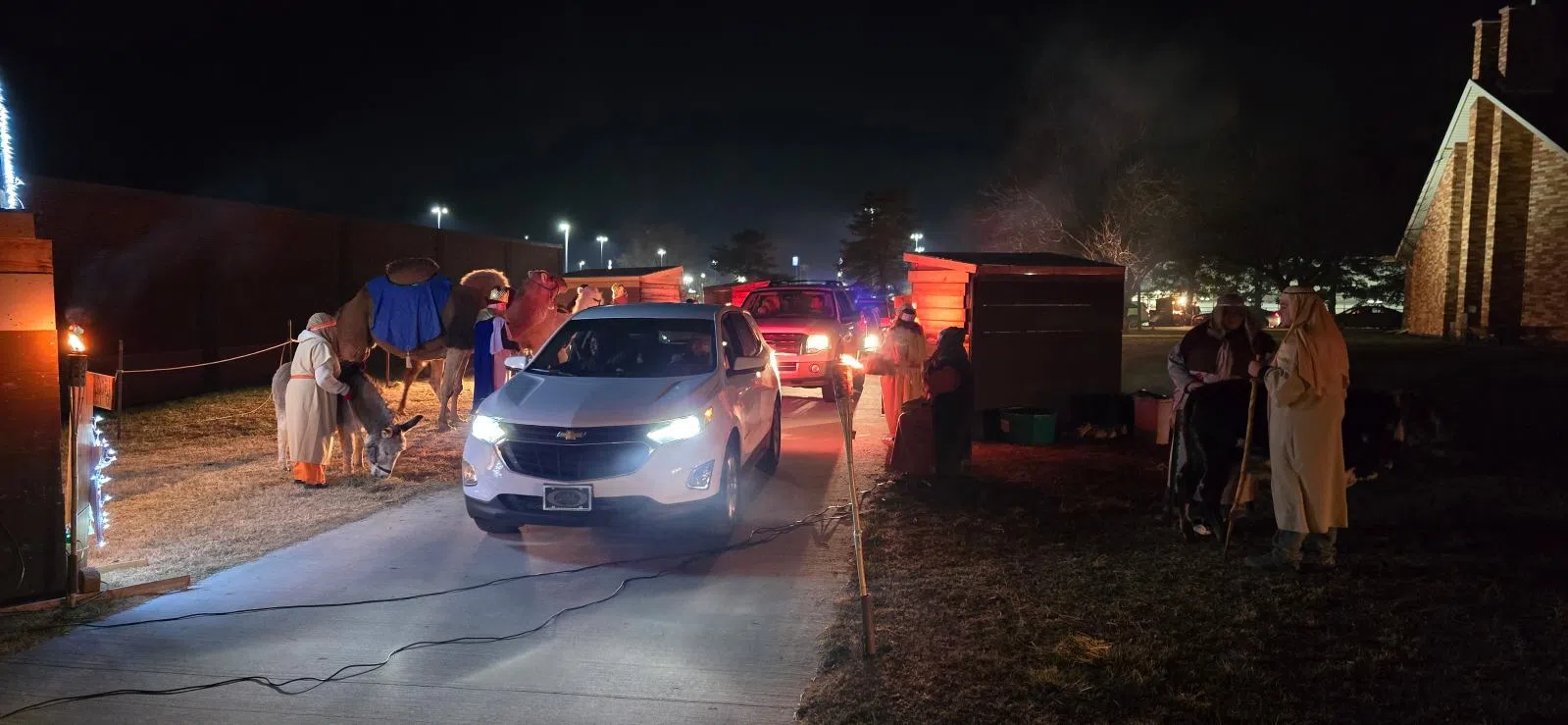 Hundreds of vehicles pass through First Church of the Nazarene parking lot for sixth annual live nativity