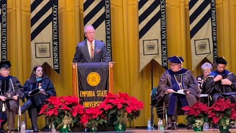 Hush touts promising enrollment trends at ESU winter commencement