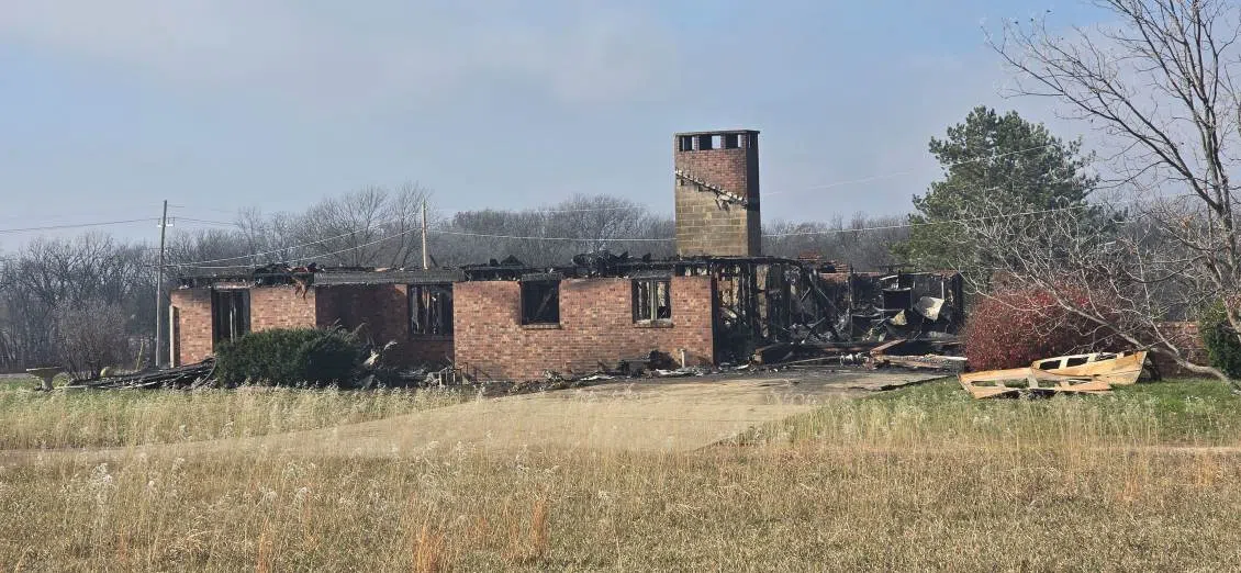 Kansas Fire Marshal special agents sorting through evidence after house fire in Olpe