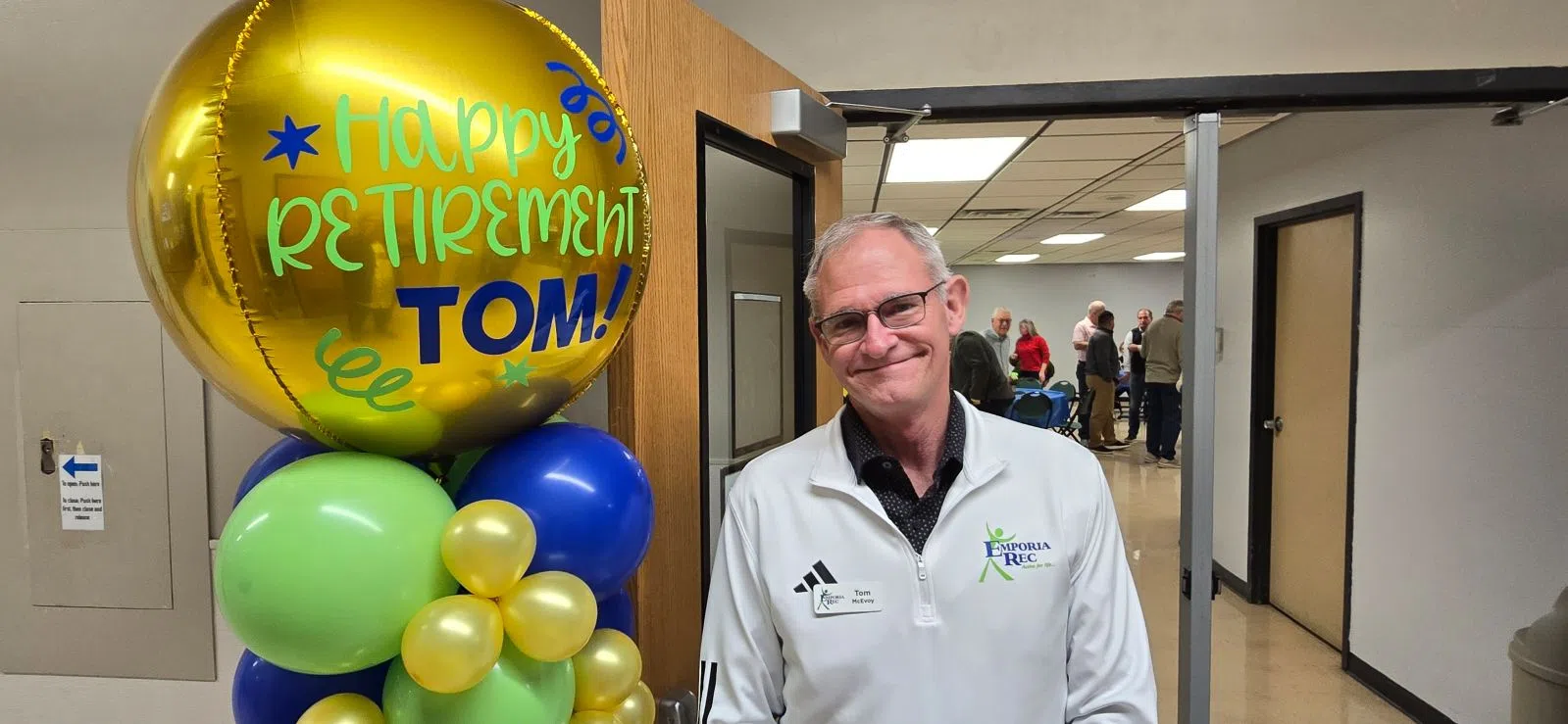 Community turns out in waves to offer well wishes for retiring Emporia Rec Director Tom McEvoy during retirement party Friday